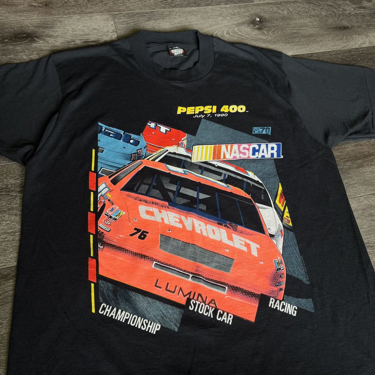 NASCAR × Vintage Vintage 1990s NASCAR Pepsi 400 Championship Racing Tee Shirt Size US L / EU 52-54 / 3 - 2 Thumbnail