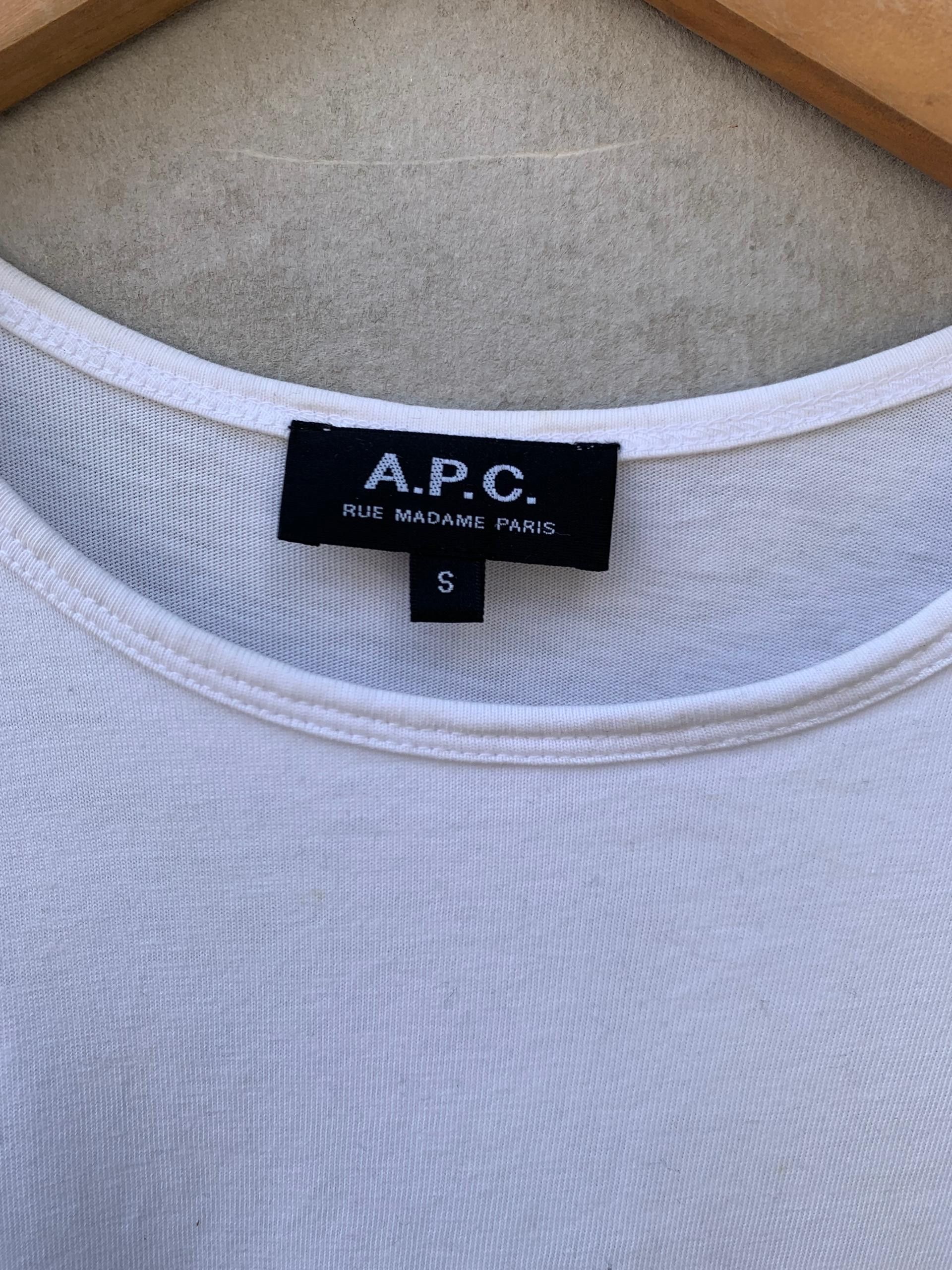 A.P.C. Vintage A.P.C Paris White Tee Size US S / EU 44-46 / 1 - 5 Thumbnail