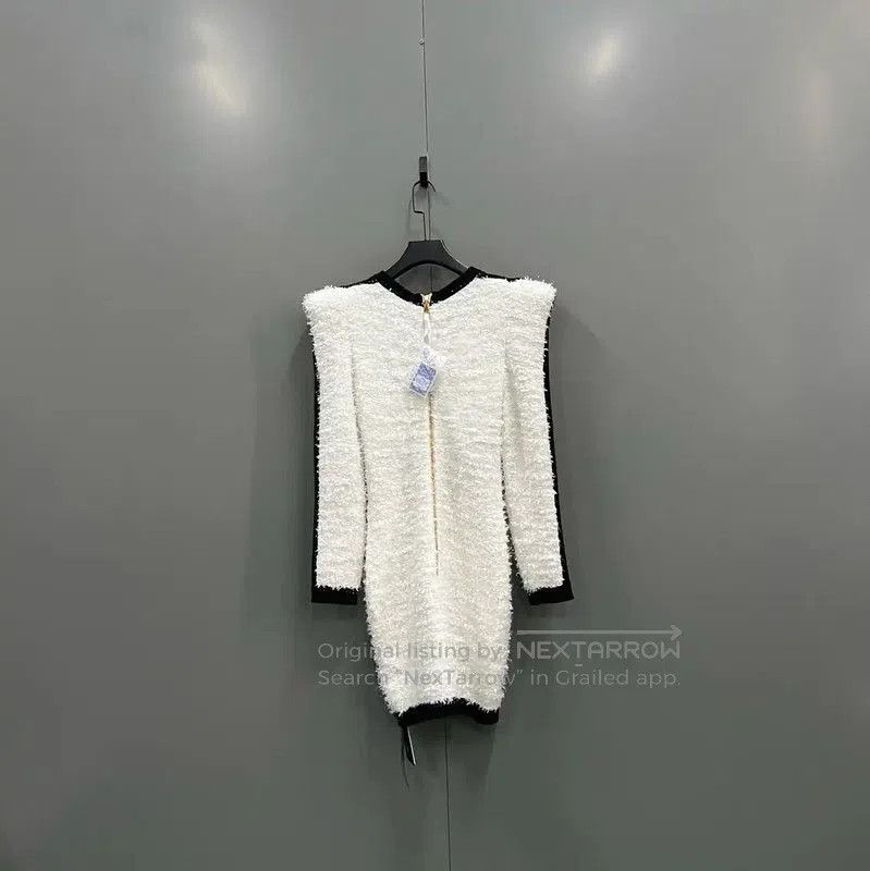 Balmain Balmain Summer White Long Sleeve Dress . Size XXS / US 00 / IT 34 - 2 Thumbnail
