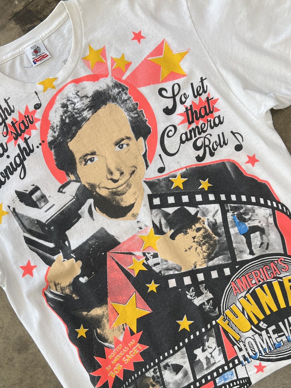 Vintage backstock AOP Boot ‘22 Funniest Videos Bob Saget Tee XXL Size US XXL / EU 58 / 5 - 1 Thumbnail