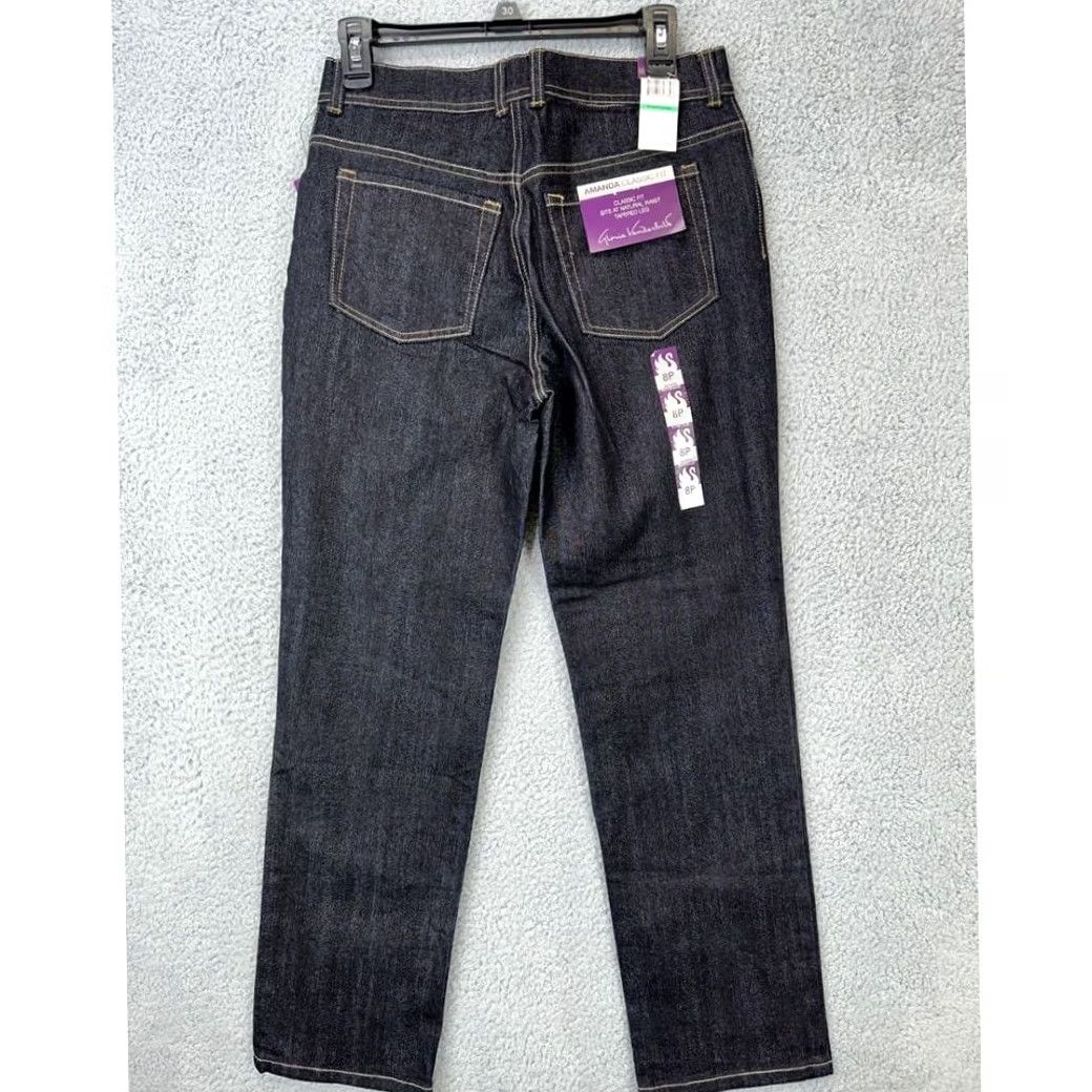 Gloria Vanderbilt Gloria Vanderbilt Amanda Jeans Womens 8 Petite Navy Classic Fit Denim Ladies NEW Jeans Straight 8 Petite Navy Blue Classic Fit Mens Womens Girls Size 30" / US 8 / IT 44 - 2 Thumbnail
