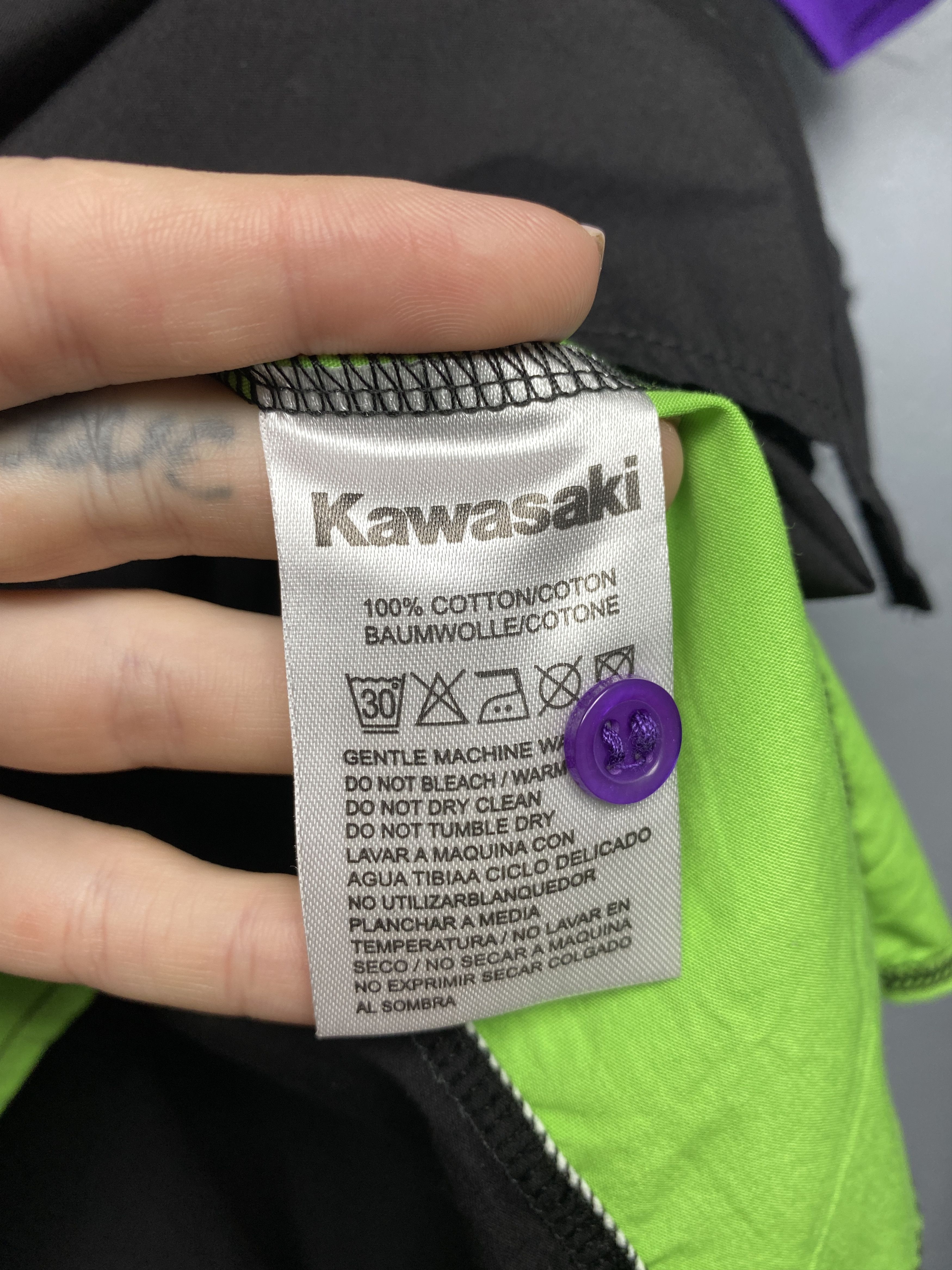 Japanese Brand Kawasaki Team Vintage Mens Short Sleeve Shirt Moto Racing Size US XXL / EU 58 / 5 - 7 Thumbnail