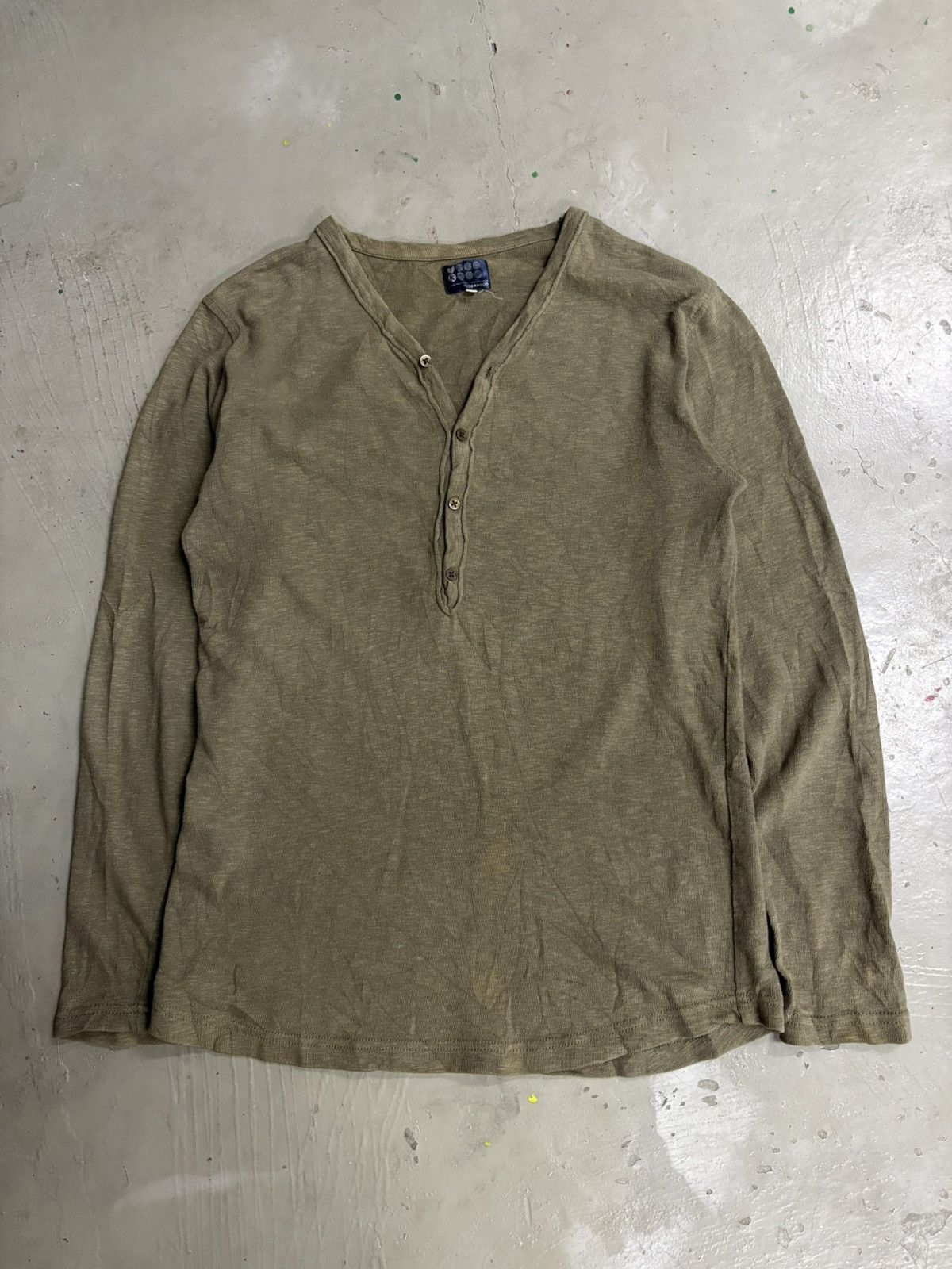 Greg Lauren Olive Green LS Henley Inspired by Greg Lauren Size US M / EU 48-50 / 2 - 1 Thumbnail