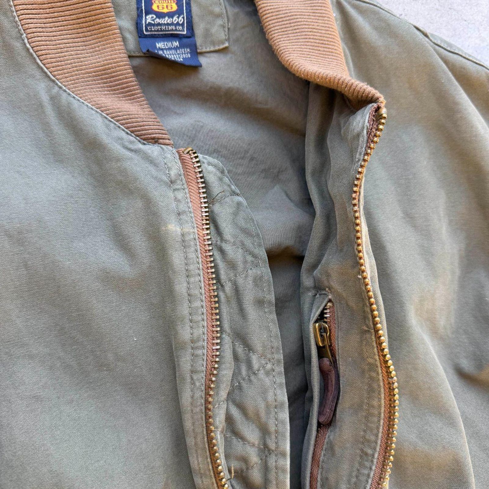 Route 66 Army green vintage bomber jacket Size US M / EU 48-50 / 2 - 4 Thumbnail