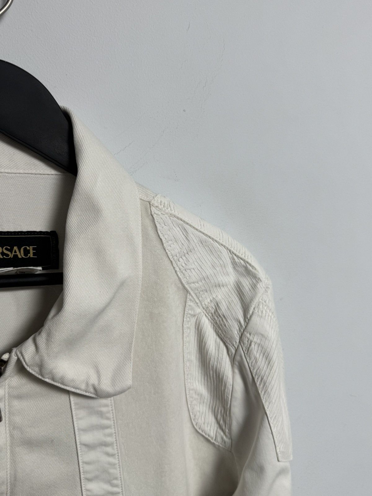 Versace Versace White Jacket Full Zip Designer Women’s Short Coat Size L / US 10 / IT 46 - 17 Thumbnail