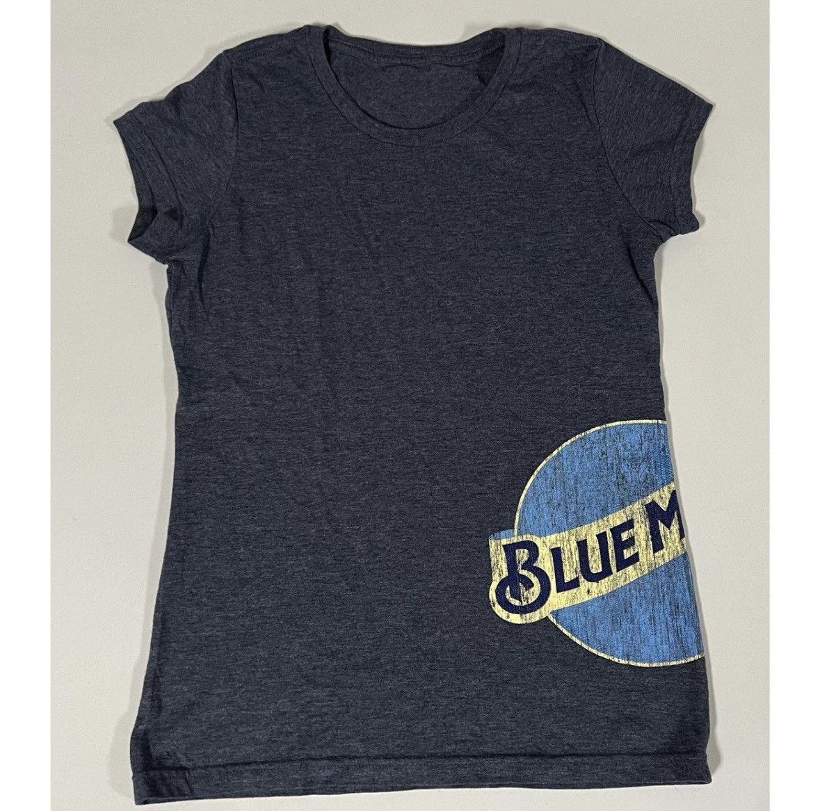 Vintage Blue ‘Blue Moon’ Logo Graphic Crewneck T-Shirt Tee Size S 🍺✨ Size US S / EU 44-46 / 1 - 2 Thumbnail