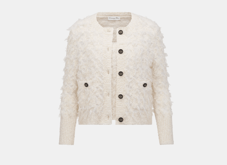 Dior o1w1db10326 514W05 Twinset Sweater in Ecru Size XL / US 12-14 / IT 48-50 - 1 Thumbnail