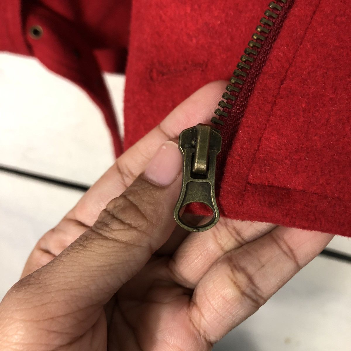 Japanese Brand Frantic Candy Red Wool Moto Jacket with Belt Issey Miyake Size M / US 6-8 / IT 42-44 - 18 Thumbnail