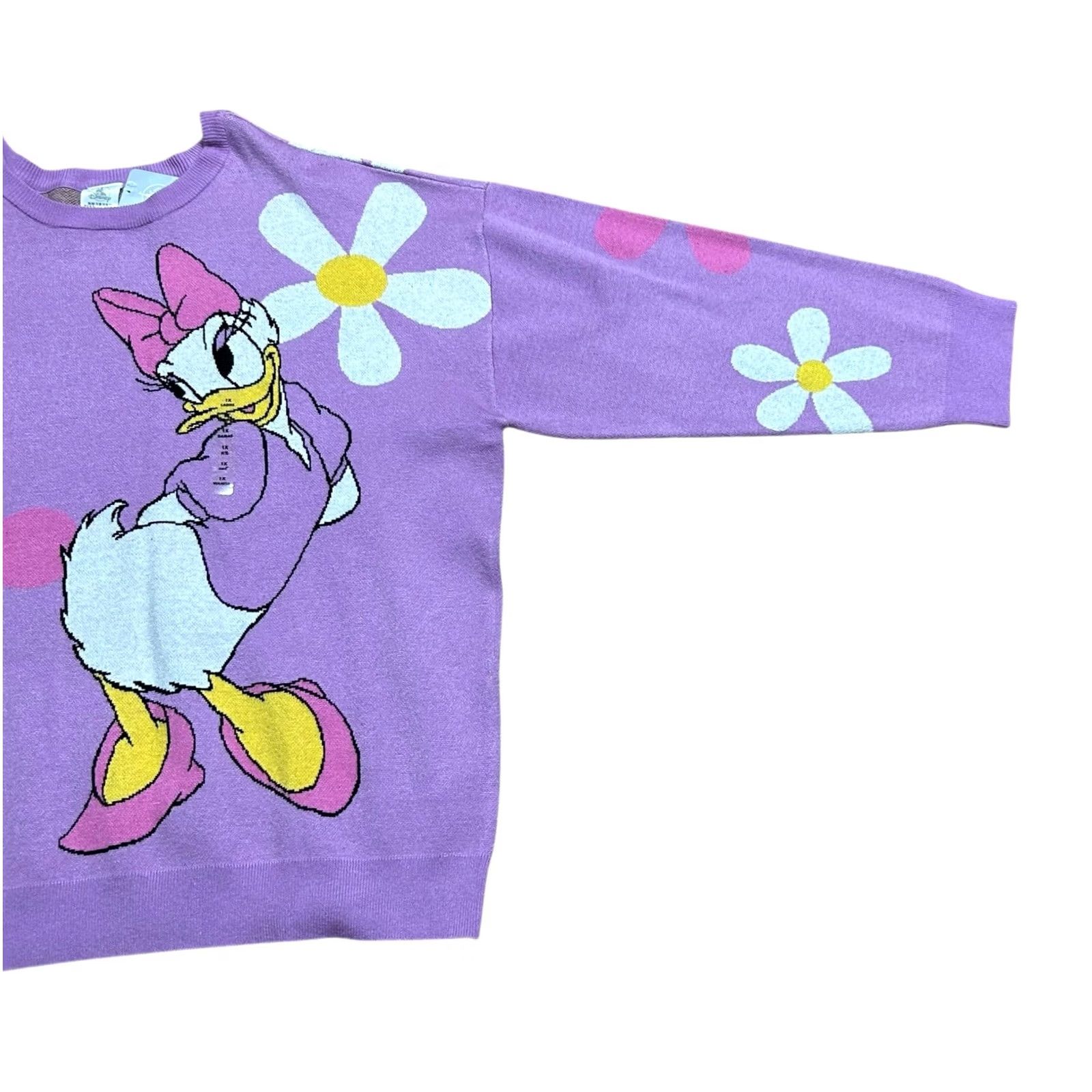Disney DISNEYLAND Daisy Duck Knit Sweater Women's 1XL BNWT Purple Pullover Cardigan? Size XL / US 12-14 / IT 48-50 - 7 Thumbnail