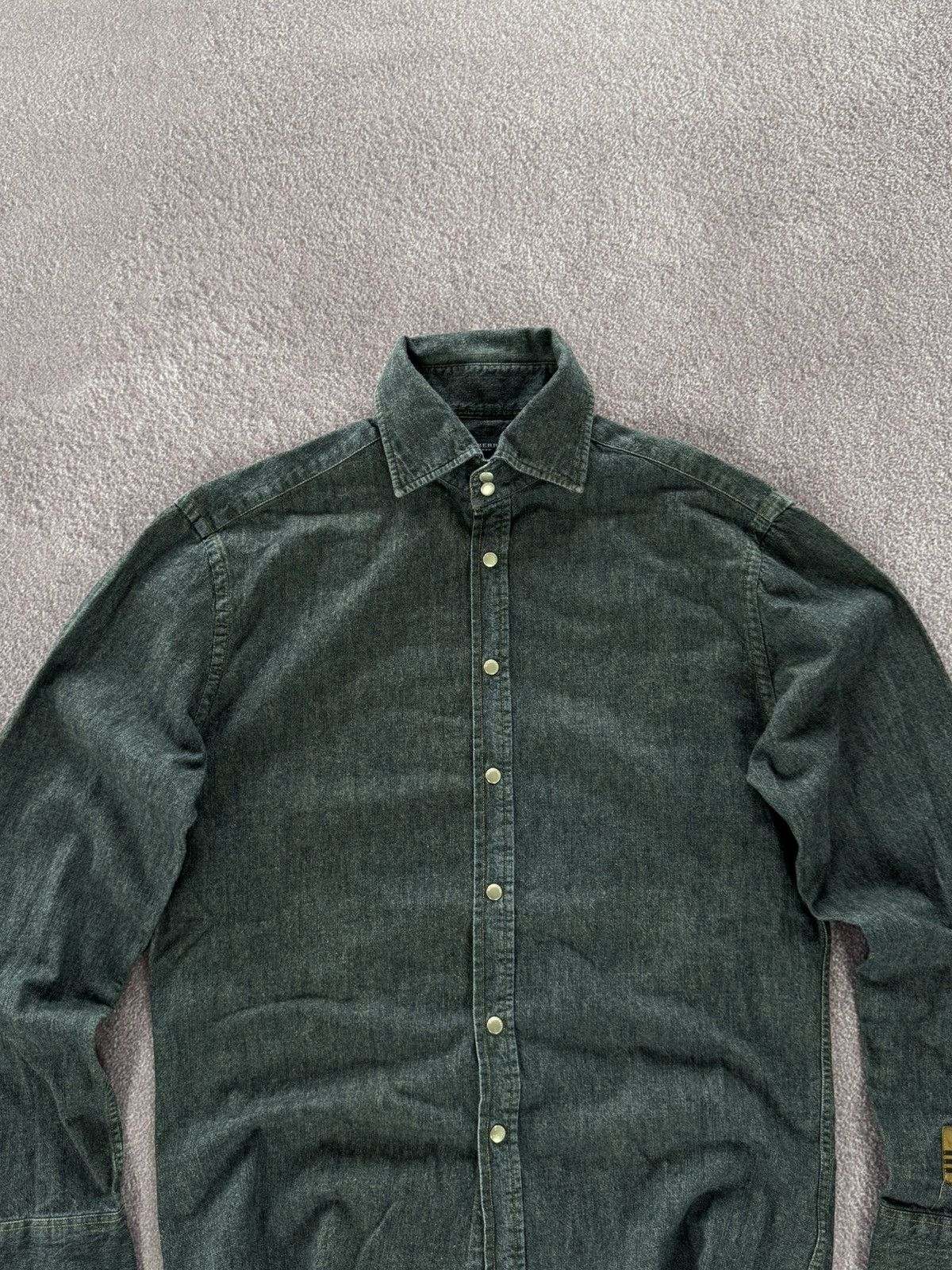 Burberry Burberry 00’s Luxury Denim Button Up Shirt Size US M / EU 48-50 / 2 - 2 Thumbnail