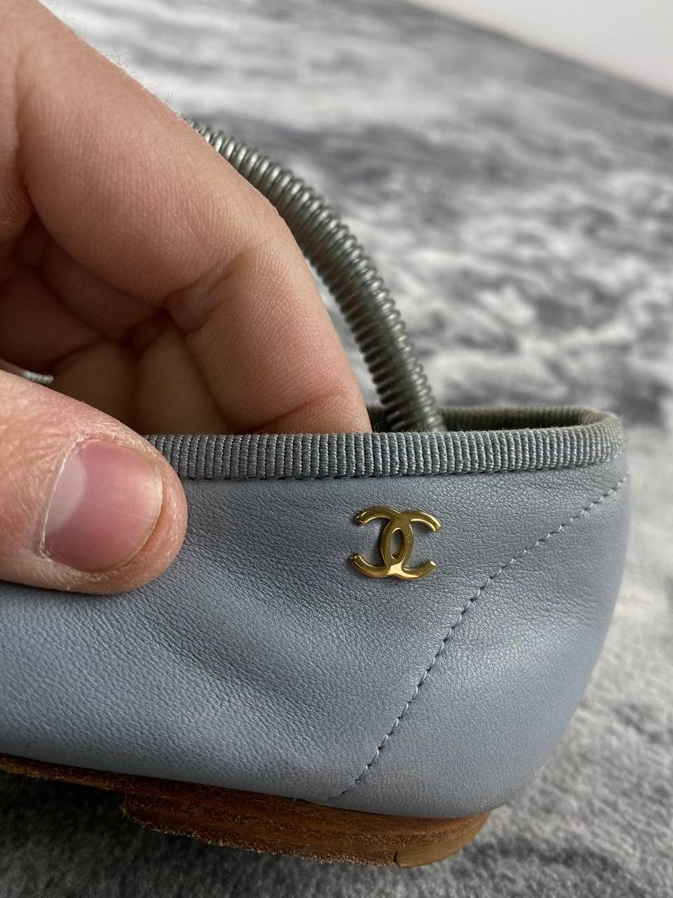 Chanel Chanel Leather Ballet Flats Women 38 Blue Size US 8 / IT 38 - 20 Thumbnail