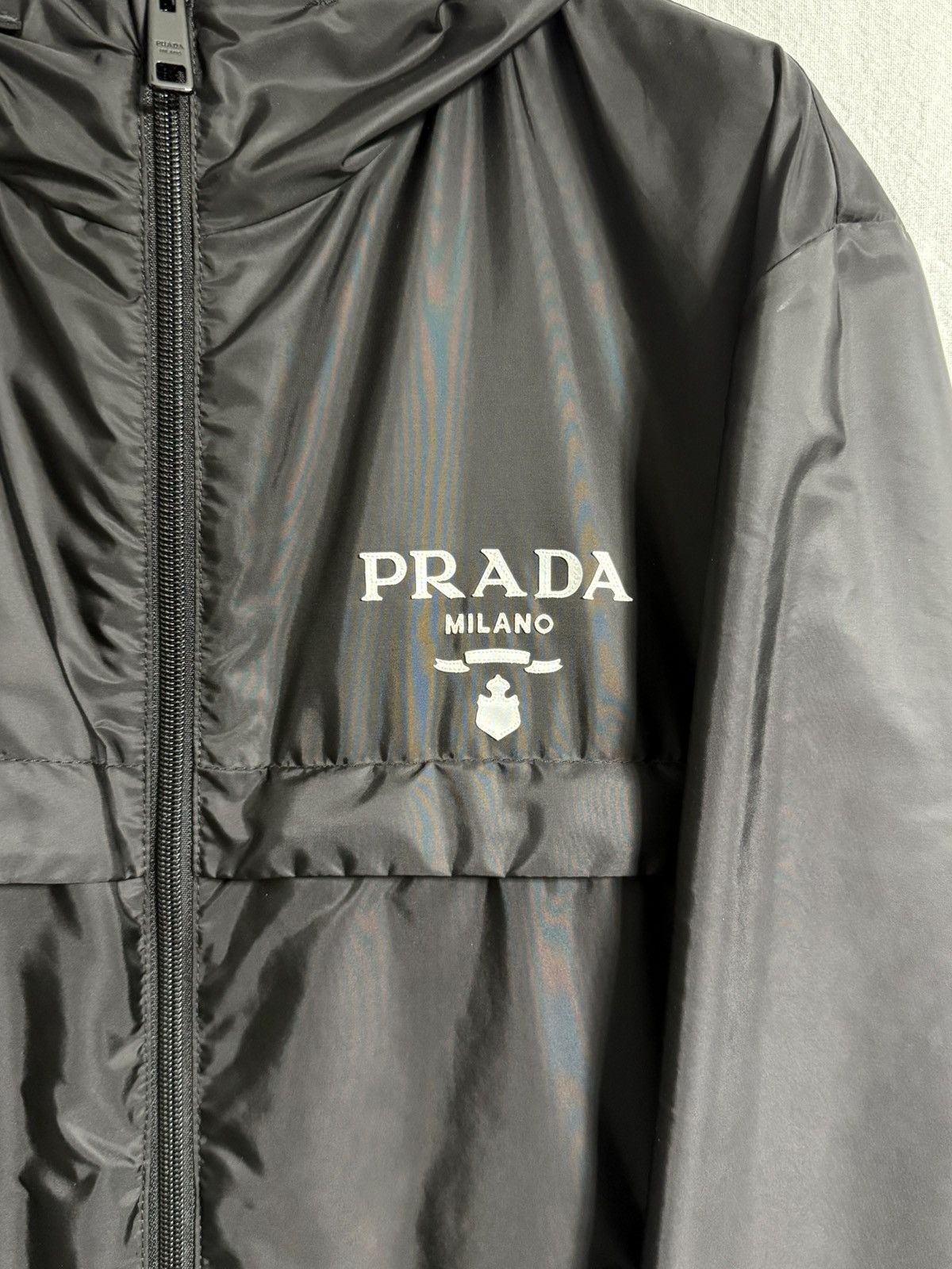 Burberry × Designer × Prada PRADA - Nylon embroidered Jacket Size US S / EU 44-46 / 1 - 2 Thumbnail