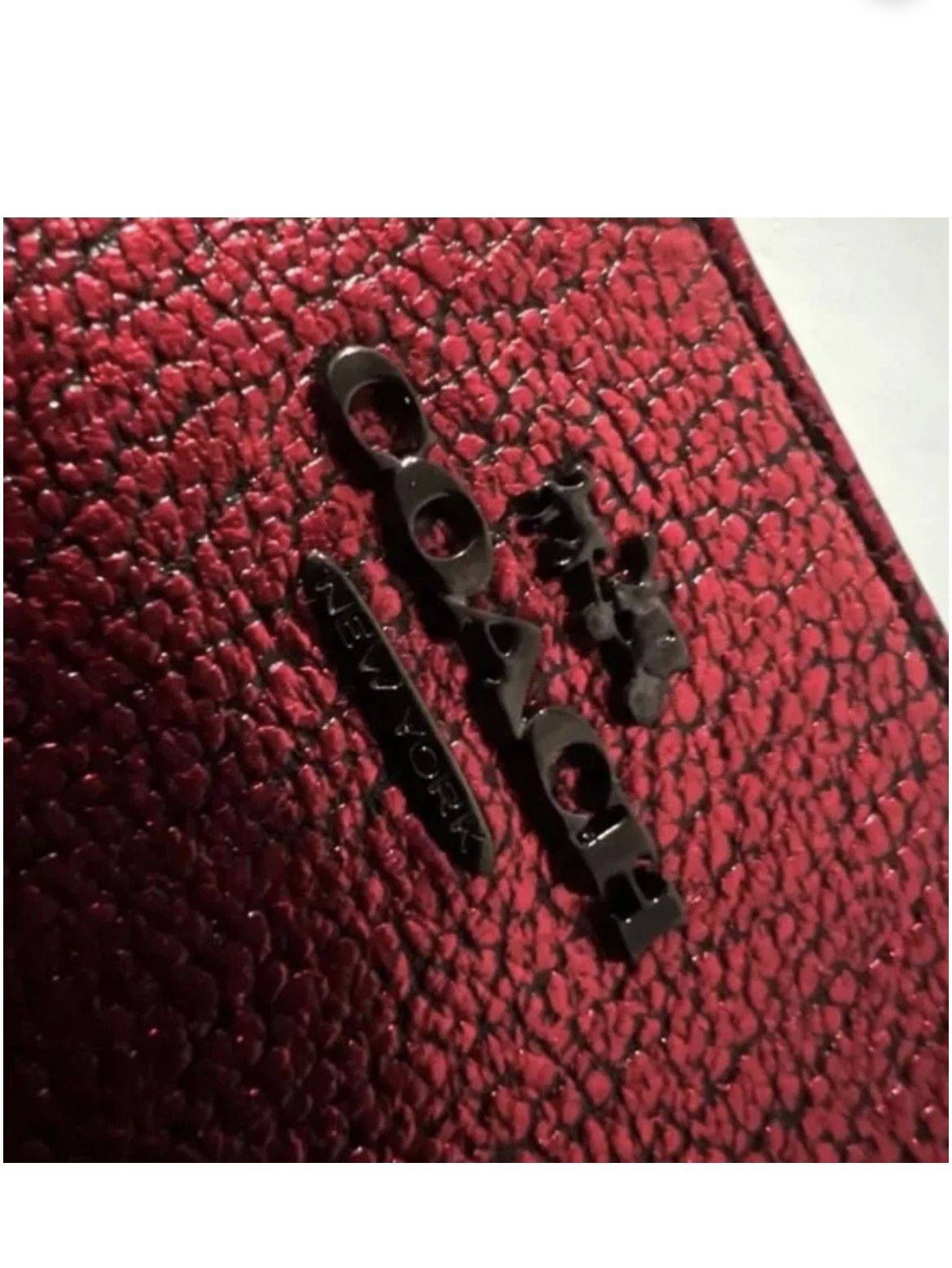 Coach COACH Red Metallic Leather Wristlet Wallet Size ONE SIZE - 6 Thumbnail