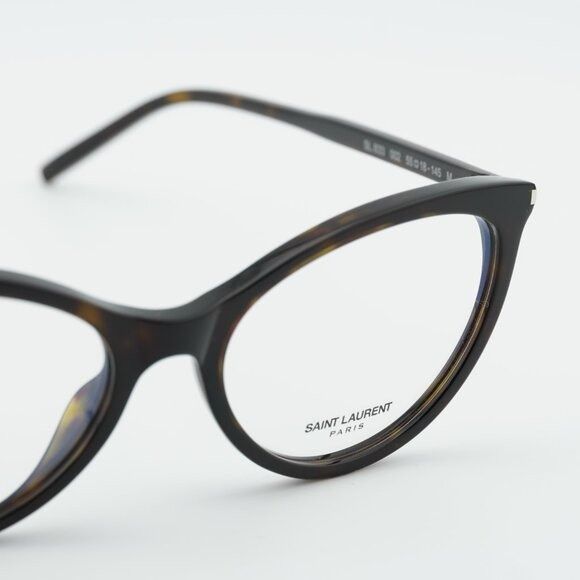 Saint Laurent Paris Saint Laurent SL833 002 Eyeglasses Dark Havana 55mm Square Size ONE SIZE - 5 Thumbnail