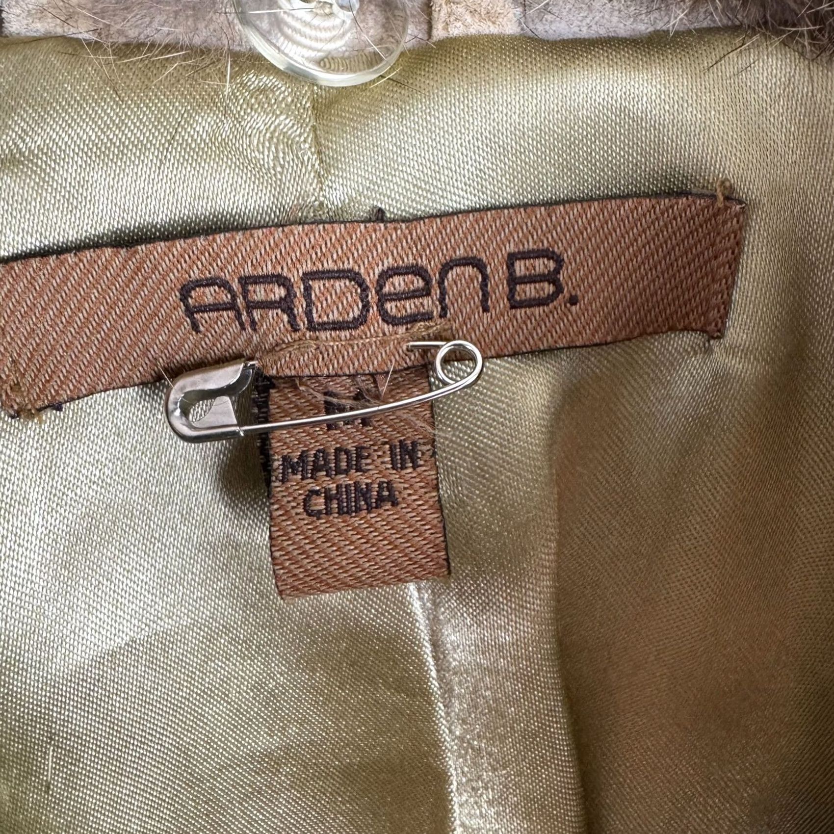 Vintage VINTAGE Arden B Womens Medium Brown Leather Suede Coat Rabbit Fur Lined Collar Coat Trench Lined Womens M Brown Fall Winter Size M / US 6-8 / IT 42-44 - 4 Thumbnail