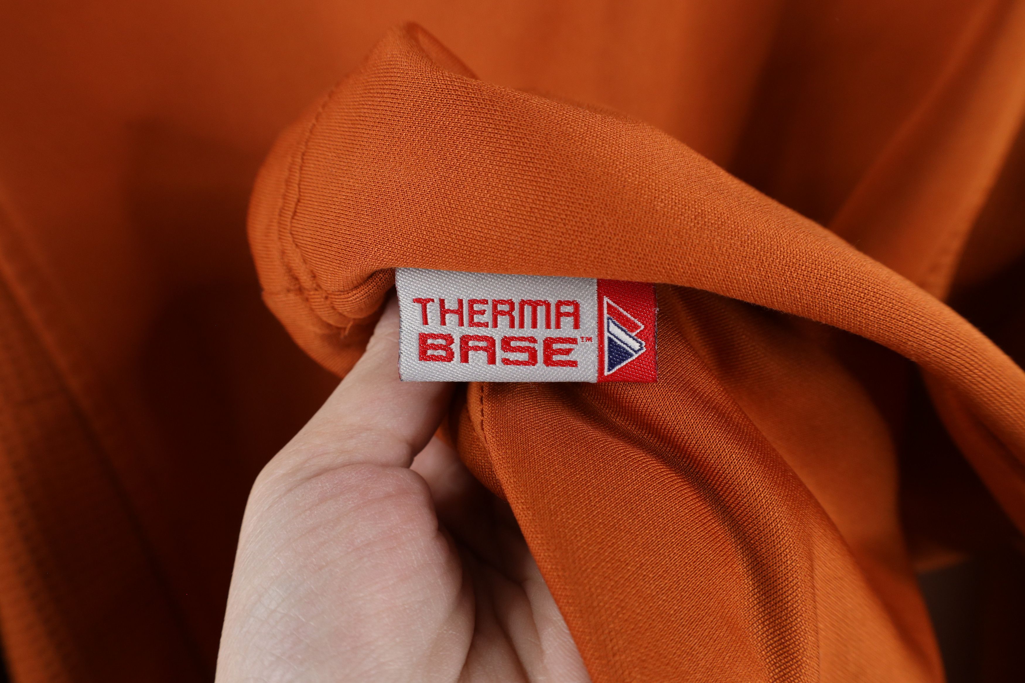 Majestic × Vintage Vintage Majestic Waffle Knit Fleece Lined Sweatshirt Orange Size US XXL / EU 58 / 5 - 14 Thumbnail
