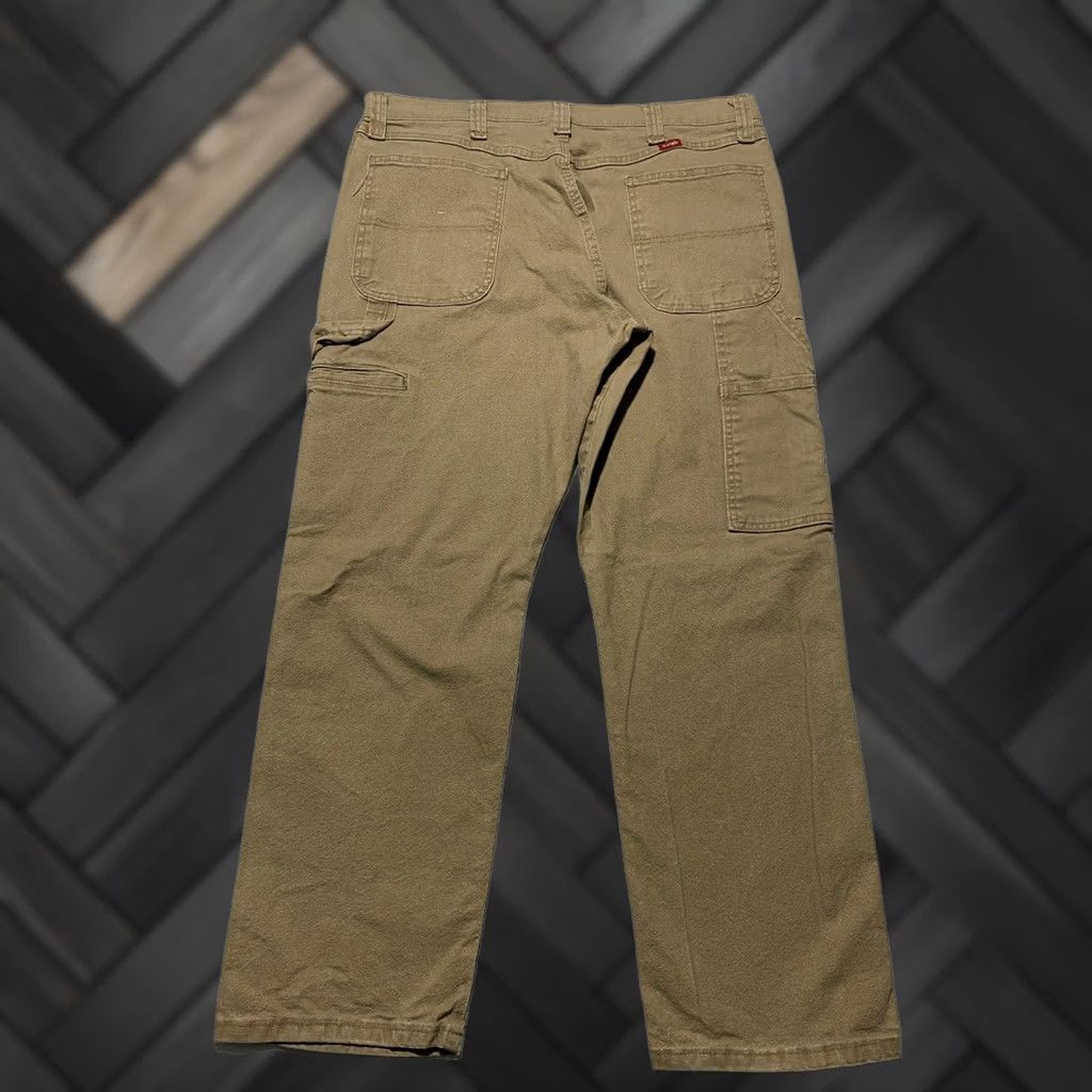 Wrangler Wrangler Mens 36x30 Khaki Carpenter Pants 1094LXWCK Relaxed Fit Tan Workwear Pants Mens Khaki Tan 1094LXWCK Construction Workwear Size US 36 / EU 52 - 1 Thumbnail