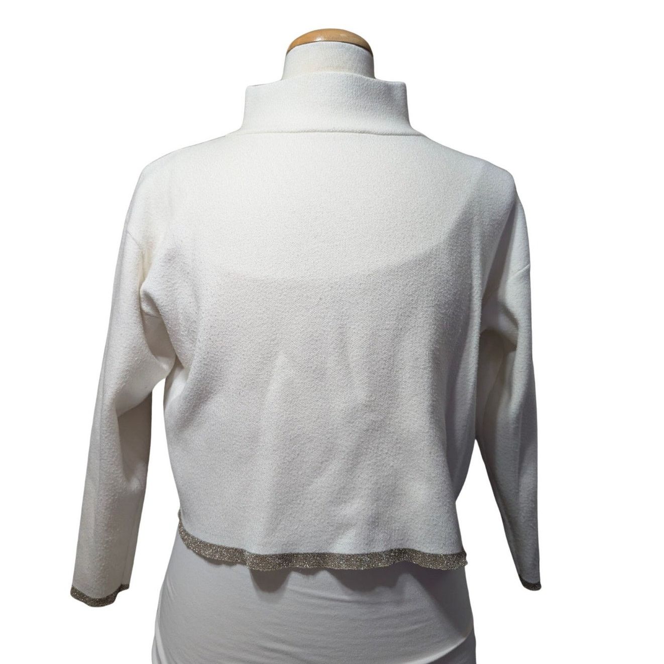 Unknown London Maeve Anthropologie Cropped Sweatshirt Cream Women's S USED Size S / US 4 / IT 40 - 1 Thumbnail