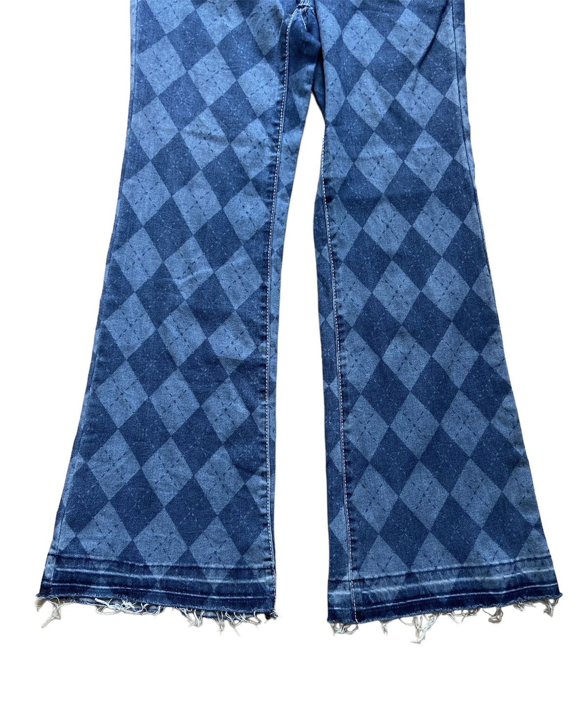 If Six Was Nine × Japanese Brand × Seditionaries Vintage Checked Blue By No Boundaries Flare Denim Size US 30 / EU 46 - 3 Thumbnail