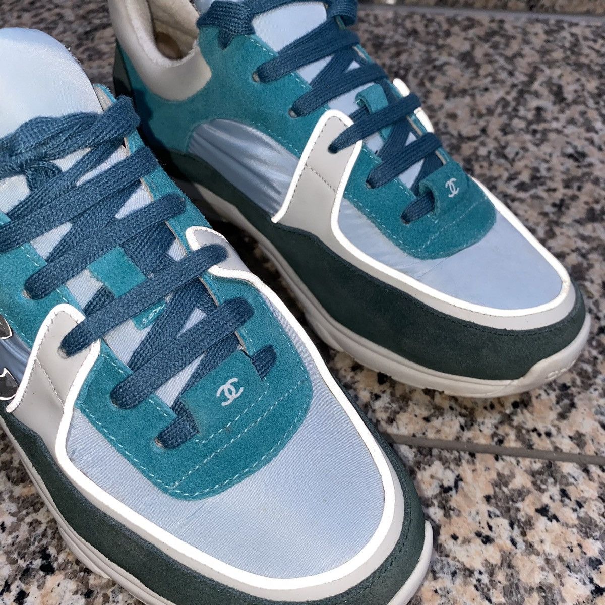 Chanel Chanel Sneakers Suede Nylon Reflective (2019) Size US 6.5 / EU 39-40 - 4 Thumbnail