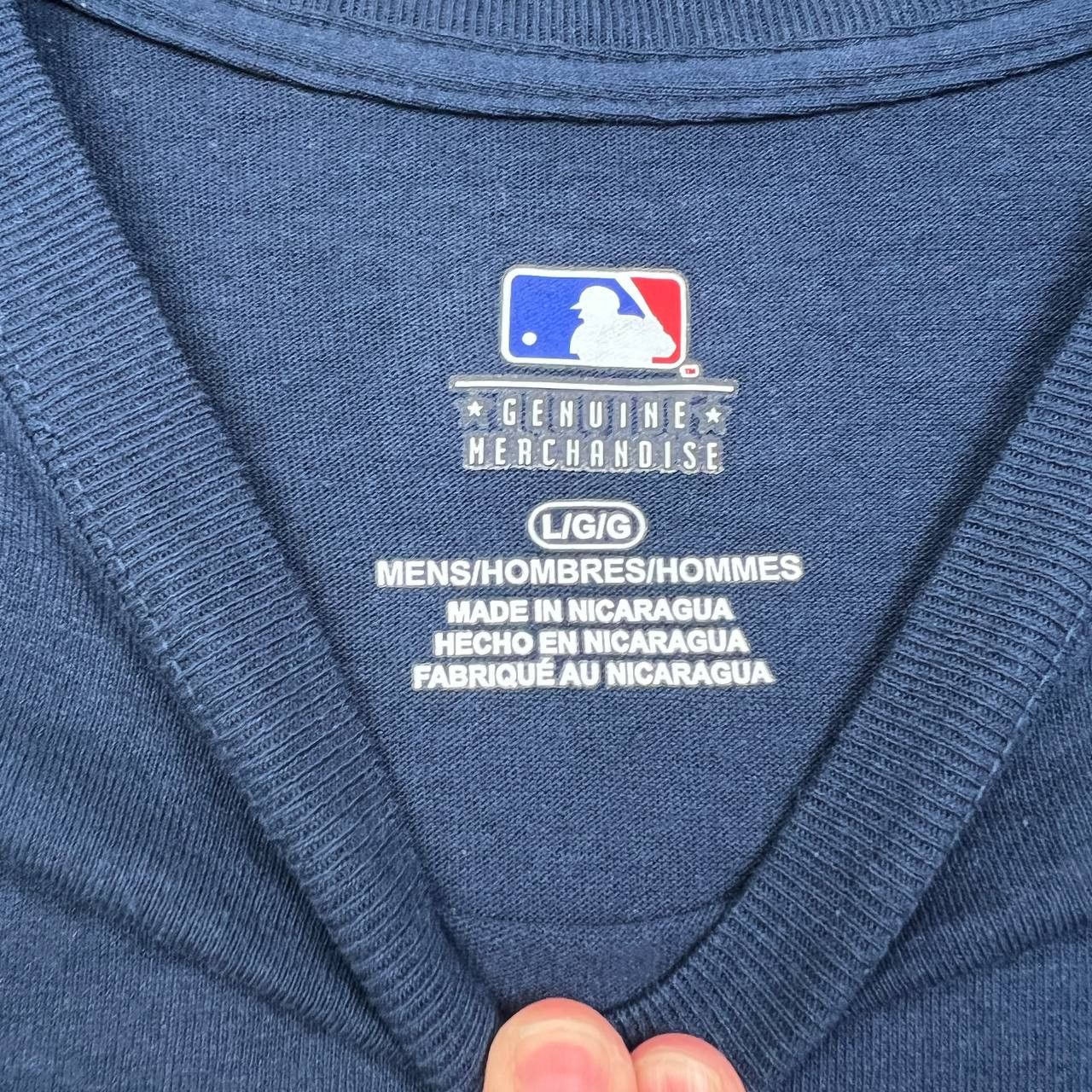 MLB Atlanta Braves Shirt Men Blue MLB Crew Neck Cotton New L Size US L / EU 52-54 / 3 - 3 Thumbnail