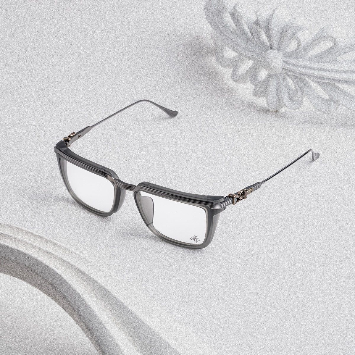 Chrome Hearts CHROME HEARTS TRYDIXAGAIN MATTE GRAY GLASSES Size ONE SIZE - 2 Thumbnail