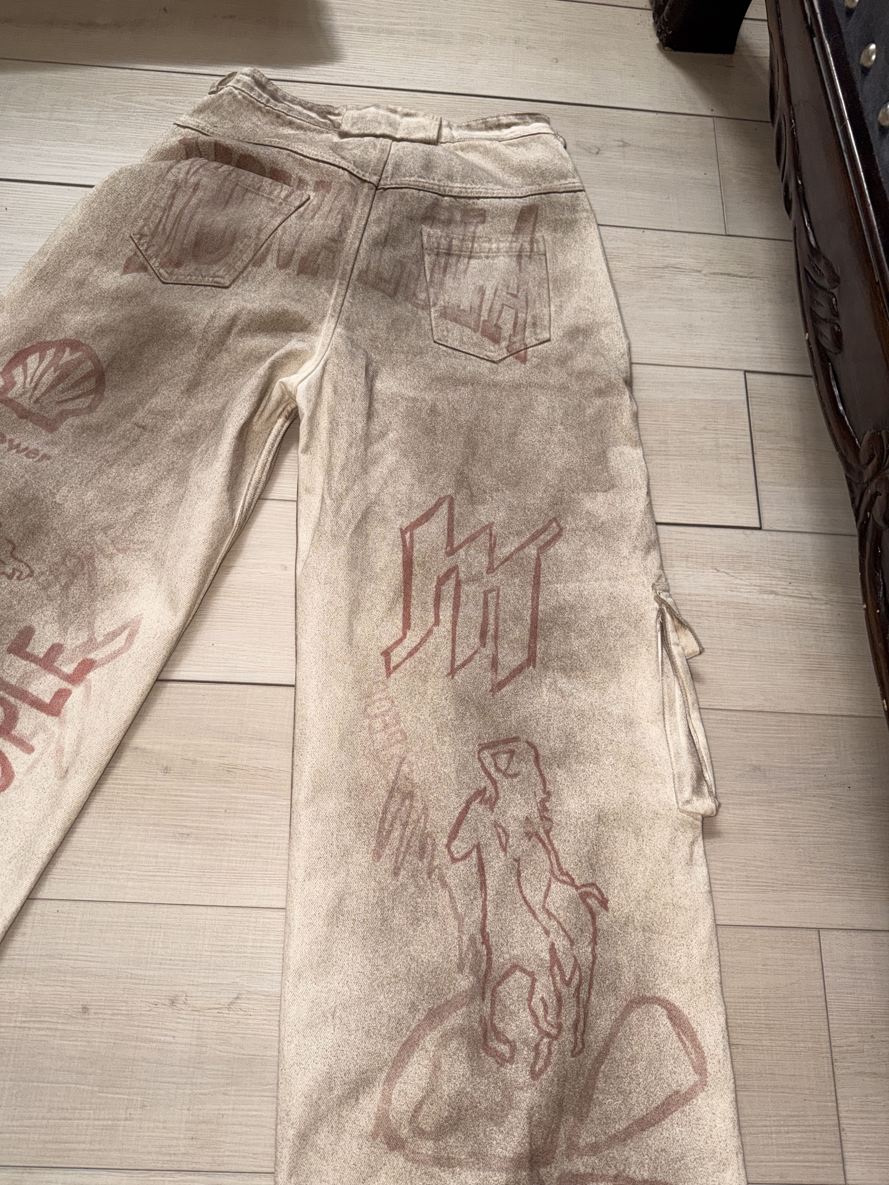 Travis Scott Cactus Jack Travis Scott x MOWALOLA Logo Trousers 'Ash Size US 32 / EU 48 - 7 Thumbnail