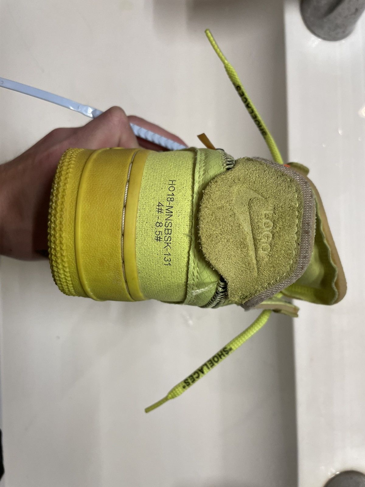 Nike × Off-White Nike Air Force 1 Low Off-White Volt Size US 7.5 / EU 40-41 - 4 Thumbnail