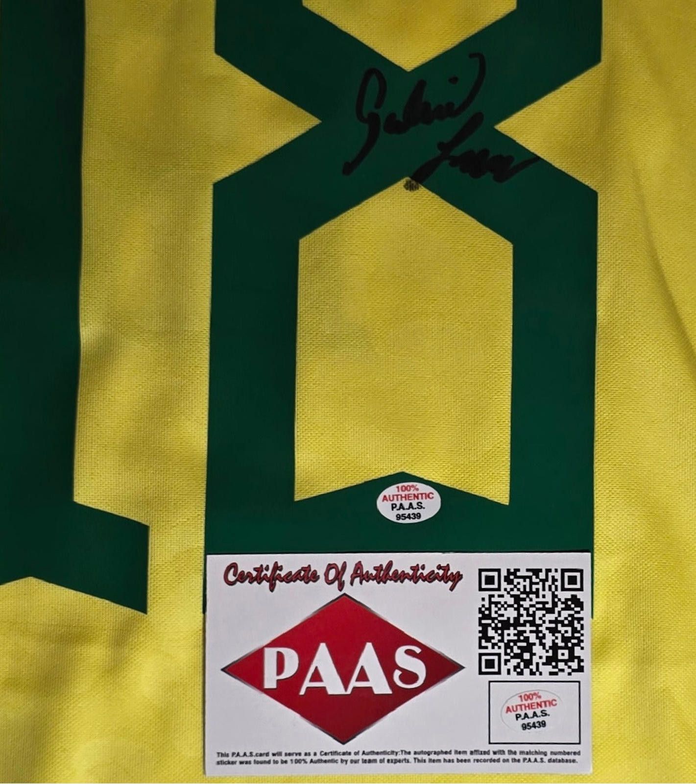 Other Gabriel Jesus of Brasil signed soccer jersey COA Size ONE SIZE - 3 Thumbnail