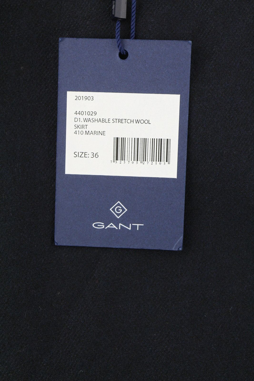 Gant WASHABLE STRETCH WOOL EU36 Dark Blue Pleat Skirt 85353 Size 30" / US 8 / IT 44 - 7 Thumbnail