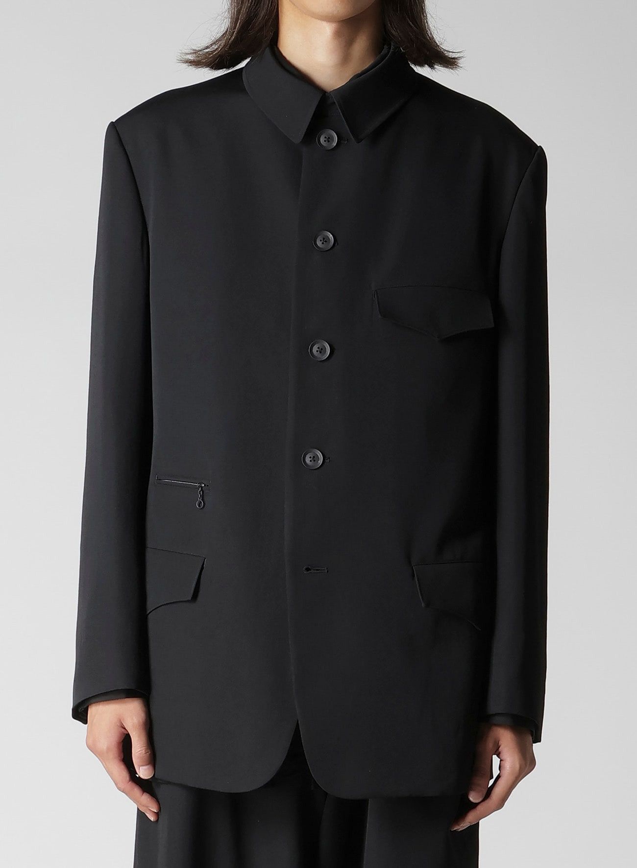 Yohji Yamamoto Yohji Yamamoto Pour Homme HOOK COLLAR 5 SINGLE JACKET BLAZER Size US M / EU 48-50 / 2 - 9 Thumbnail