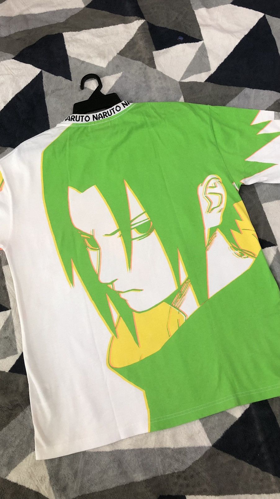 Anime × Cartoon Network × Japanese Brand Naruto Sasuke Overprint Tshirt Size US L / EU 52-54 / 3 - 4 Thumbnail