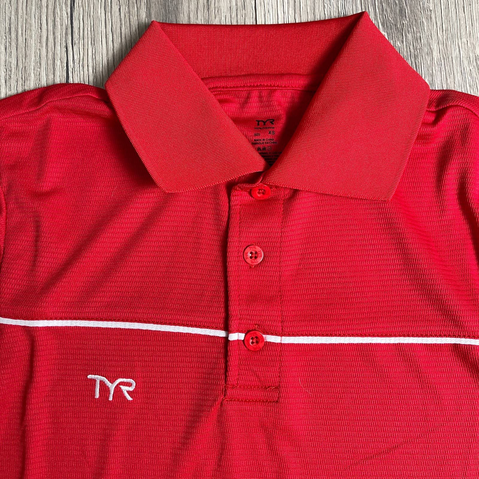 Other TYR Apparel Tech Polo Shirt - Red Textured Size Large - $44 Size US L / EU 52-54 / 3 - 4 Thumbnail