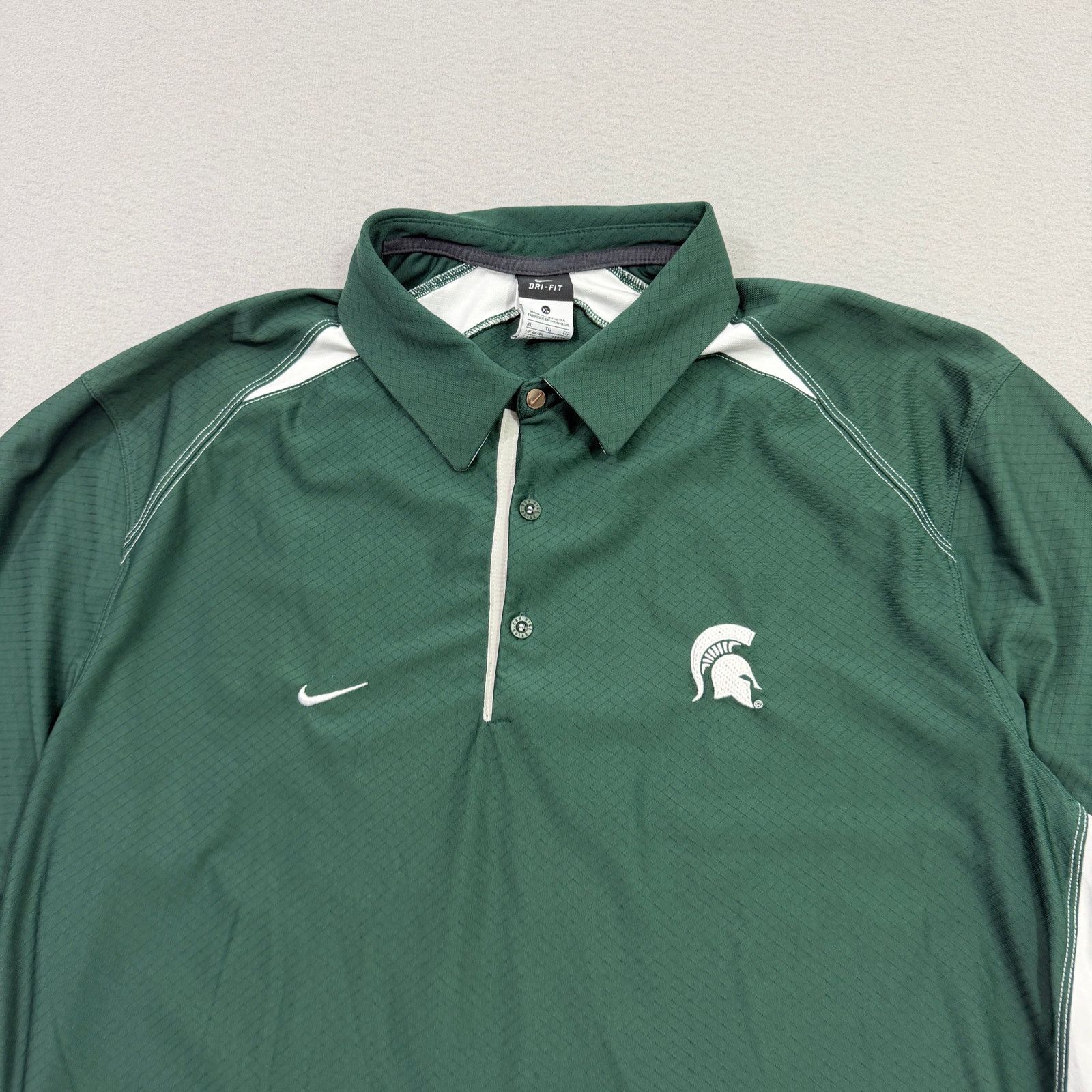 Nike Nike Michigan State Spartans Polo Shirt Men's XL DriFIT NCAA Size US XL / EU 56 / 4 - 2 Thumbnail