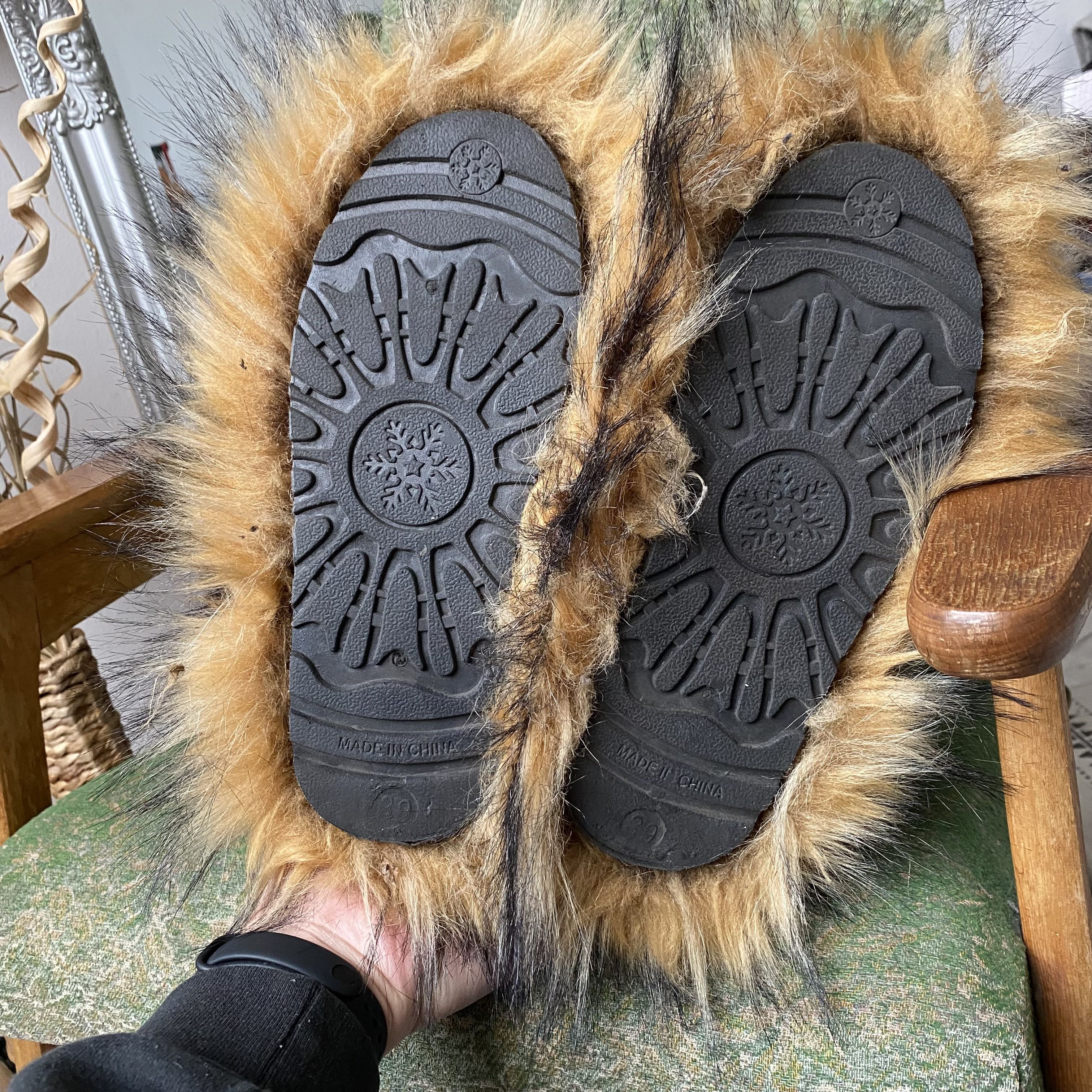If Six Was Nine Vintage Y2K Fluffy Faux Fur Yeti Boots Avant-garde Size US 9 / IT 39 - 3 Thumbnail