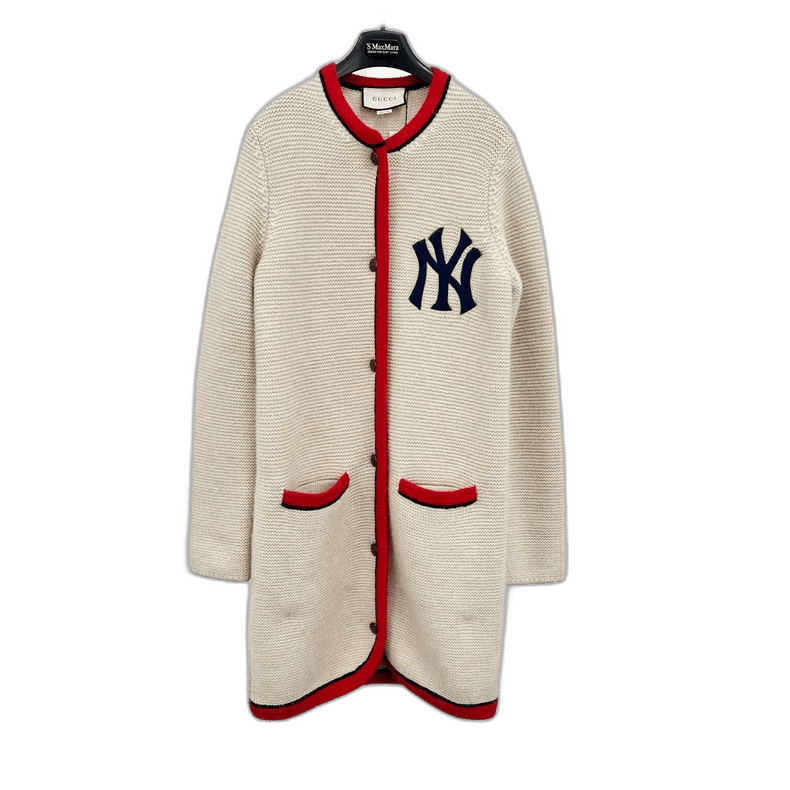 Gucci Gucci Embroidered Knit Cardigan with Red Trim-2506 Size S / US 4 / IT 40 - 1 Thumbnail