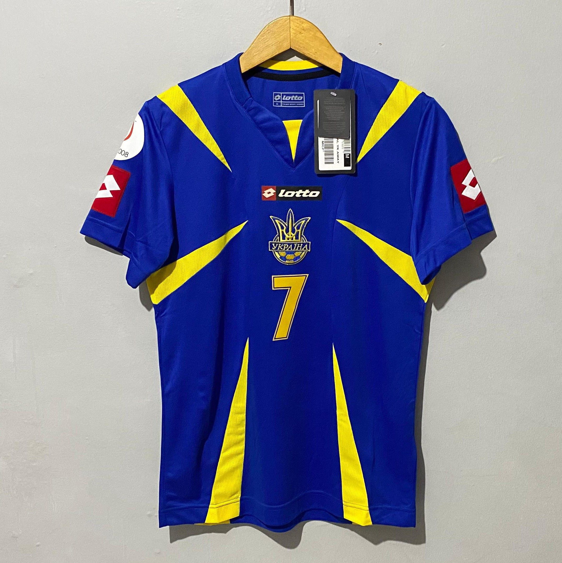 Lotto Sport Ukraine 2006-2008 Away Jersey Andriy Shevchenko Size US M / EU 48-50 / 2 - 1 Thumbnail