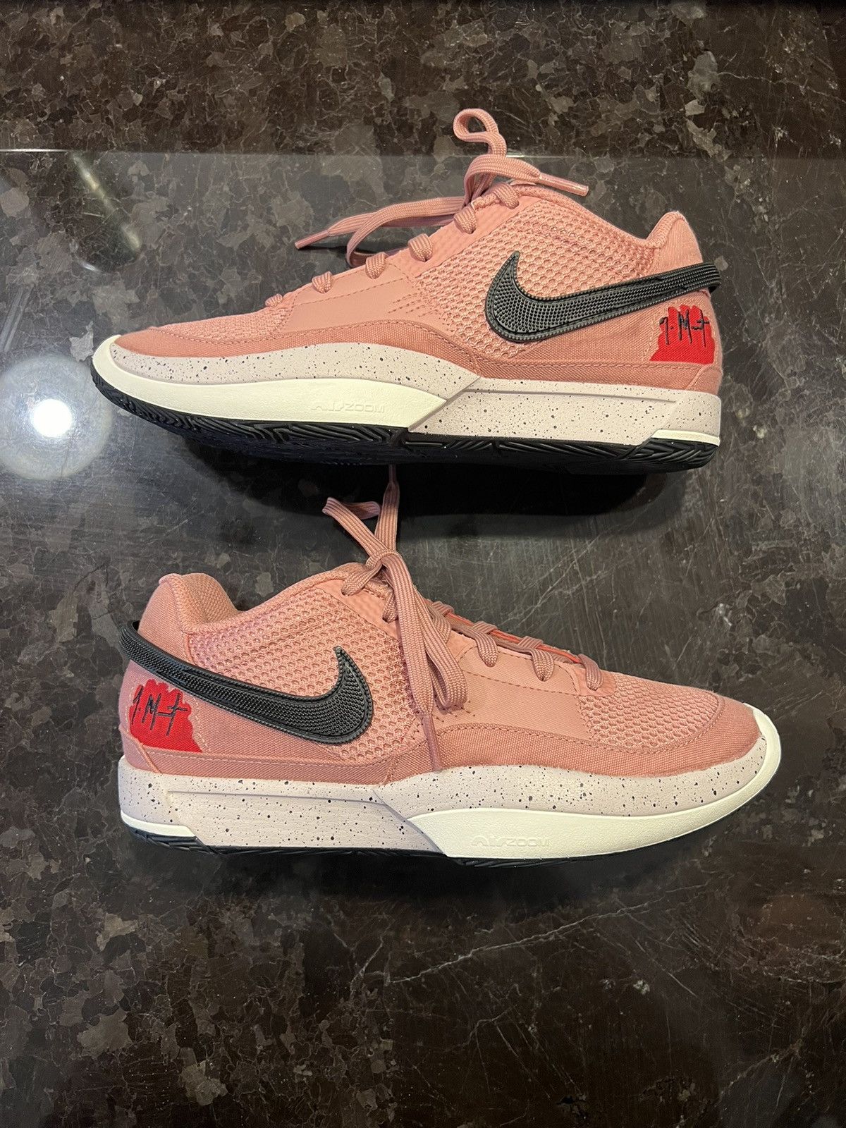 image of Nike Ja Morant 1 Bite Shoes in Pink, Men's (Size 6.5)