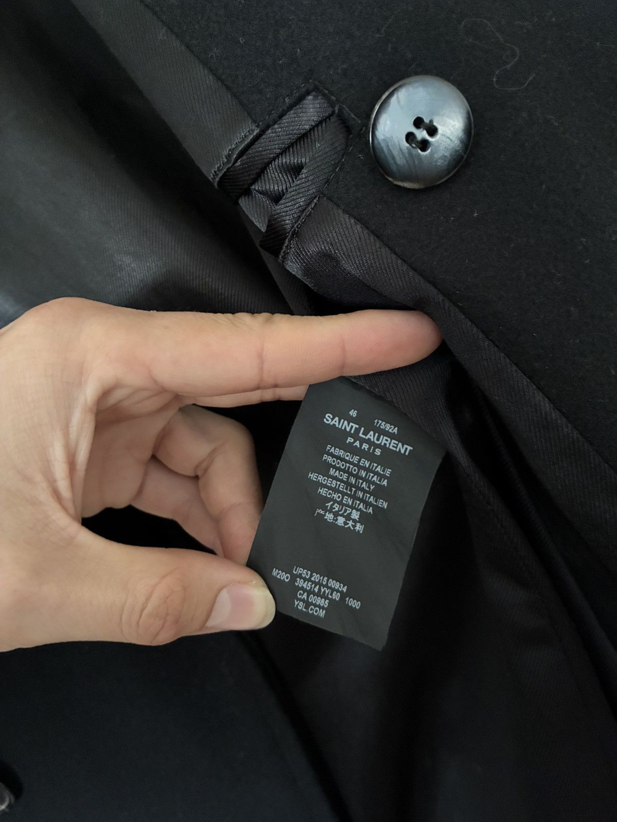 Saint Laurent Paris Saint Laurent Paris FW15 Caban Peacoat Size US M / EU 48-50 / 2 - 9 Thumbnail