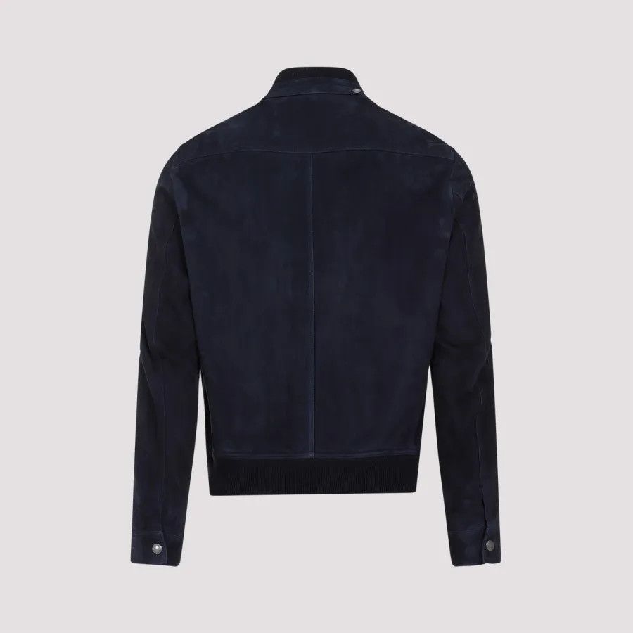 Tom Ford o1w1db10225 LBS042 Suede Jacket in Navy Blue Size US S / EU 44-46 / 1 - 2 Thumbnail