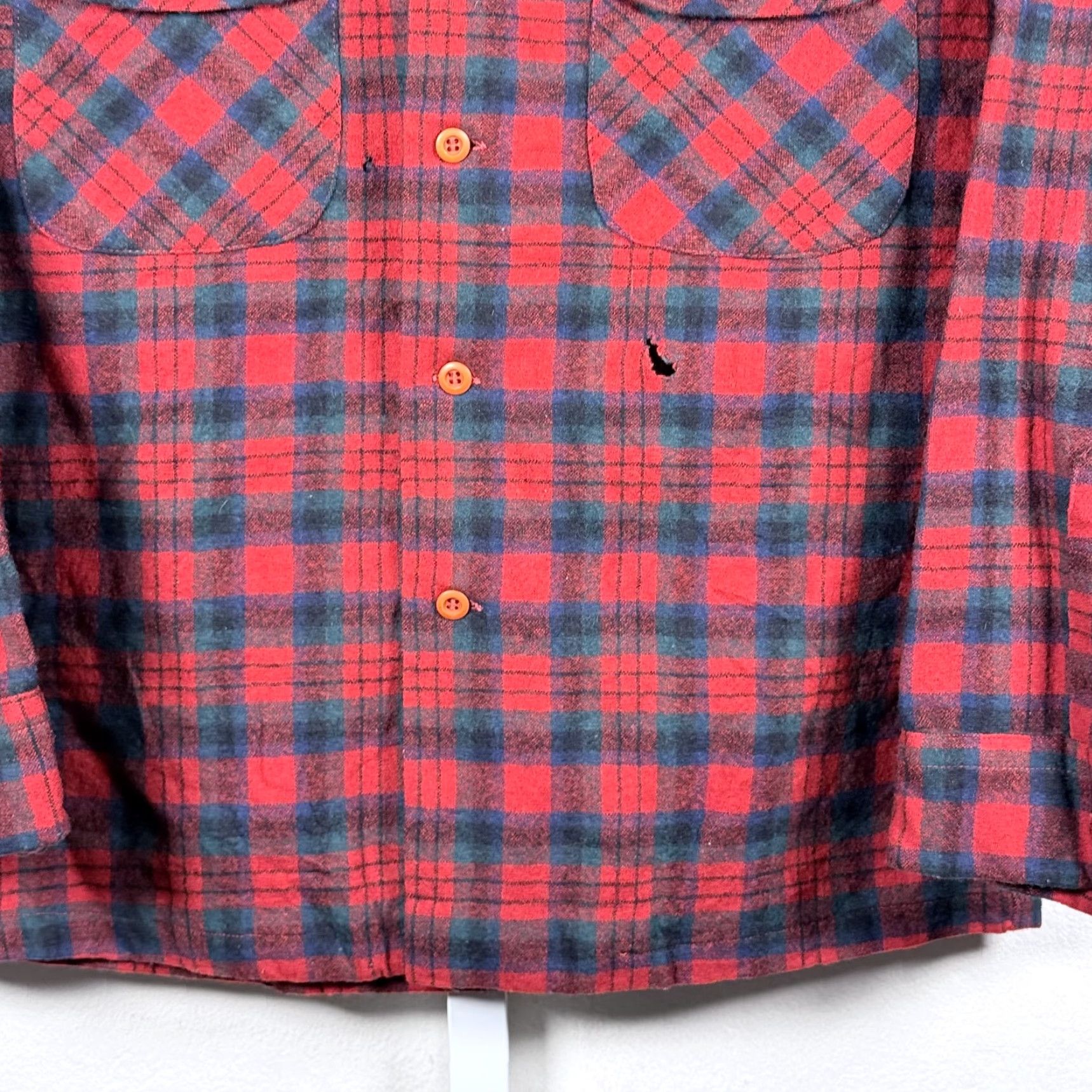 Pendleton VINTAGE Pendleton Shirt Plaid Wool USA Made Medium Blue Red Mens Size US M / EU 48-50 / 2 - 3 Thumbnail