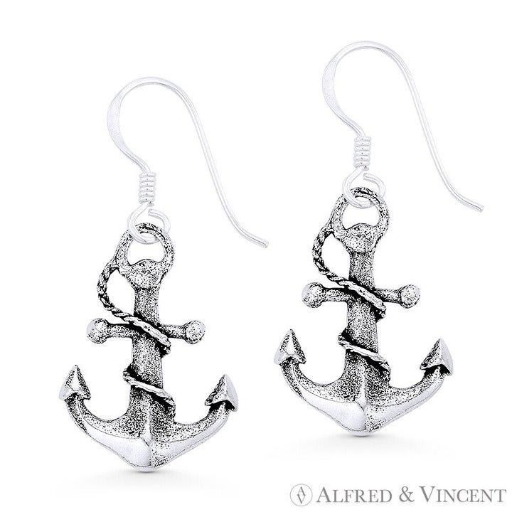 Other Ship Anchor & Rope Nautical Earrings in .925 Sterling Silver Size ONE SIZE - 1 Preview
