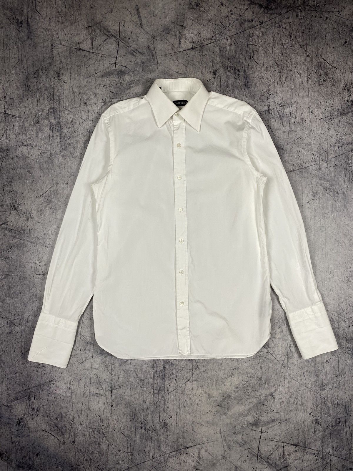 Tom Ford Tom Ford Cufflinks White Cotton Button Up Shirt Size US L / EU 52-54 / 3 - 2 Thumbnail