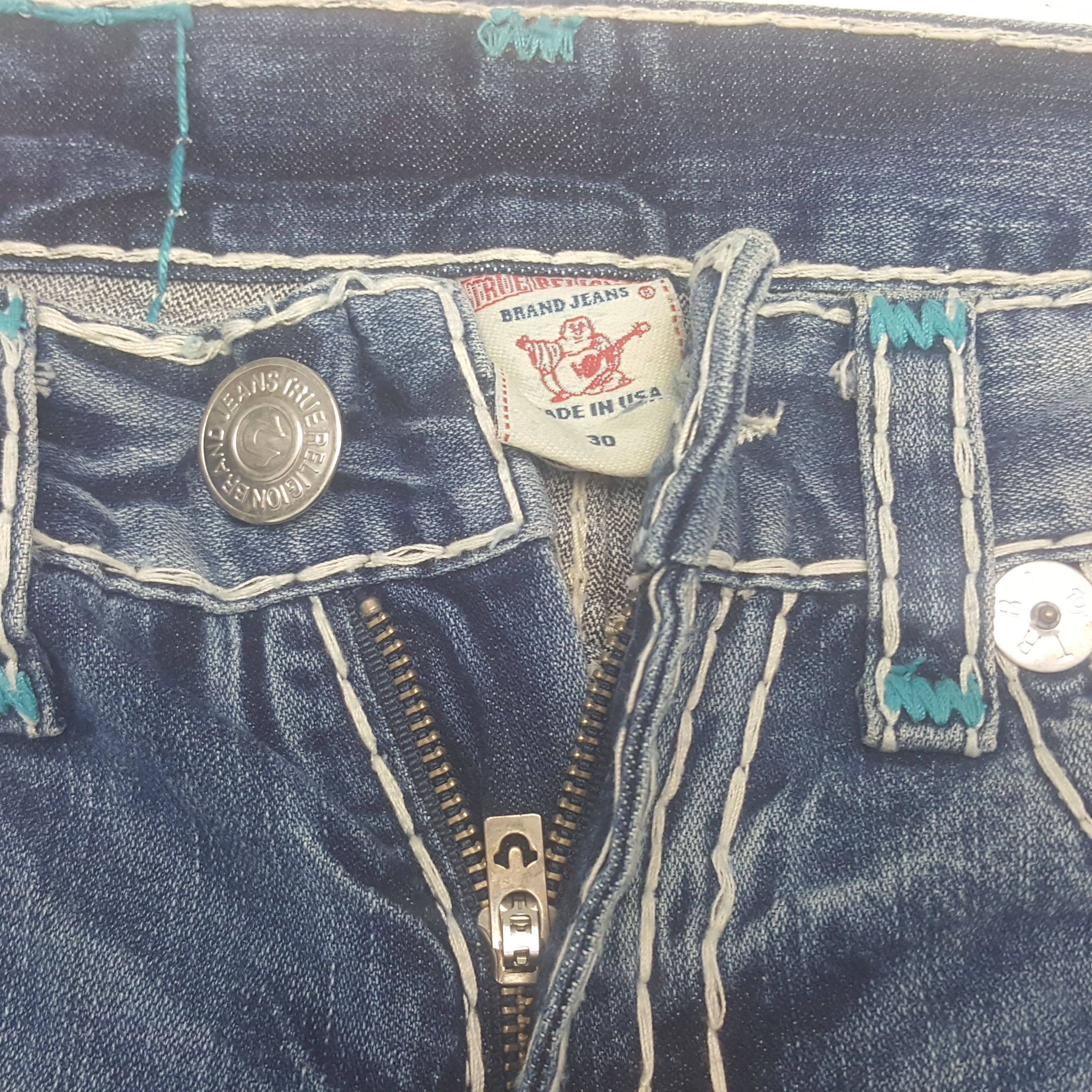 True Religion Vintage True Religion USA Denim Jeans Size US 31 - 12 Thumbnail