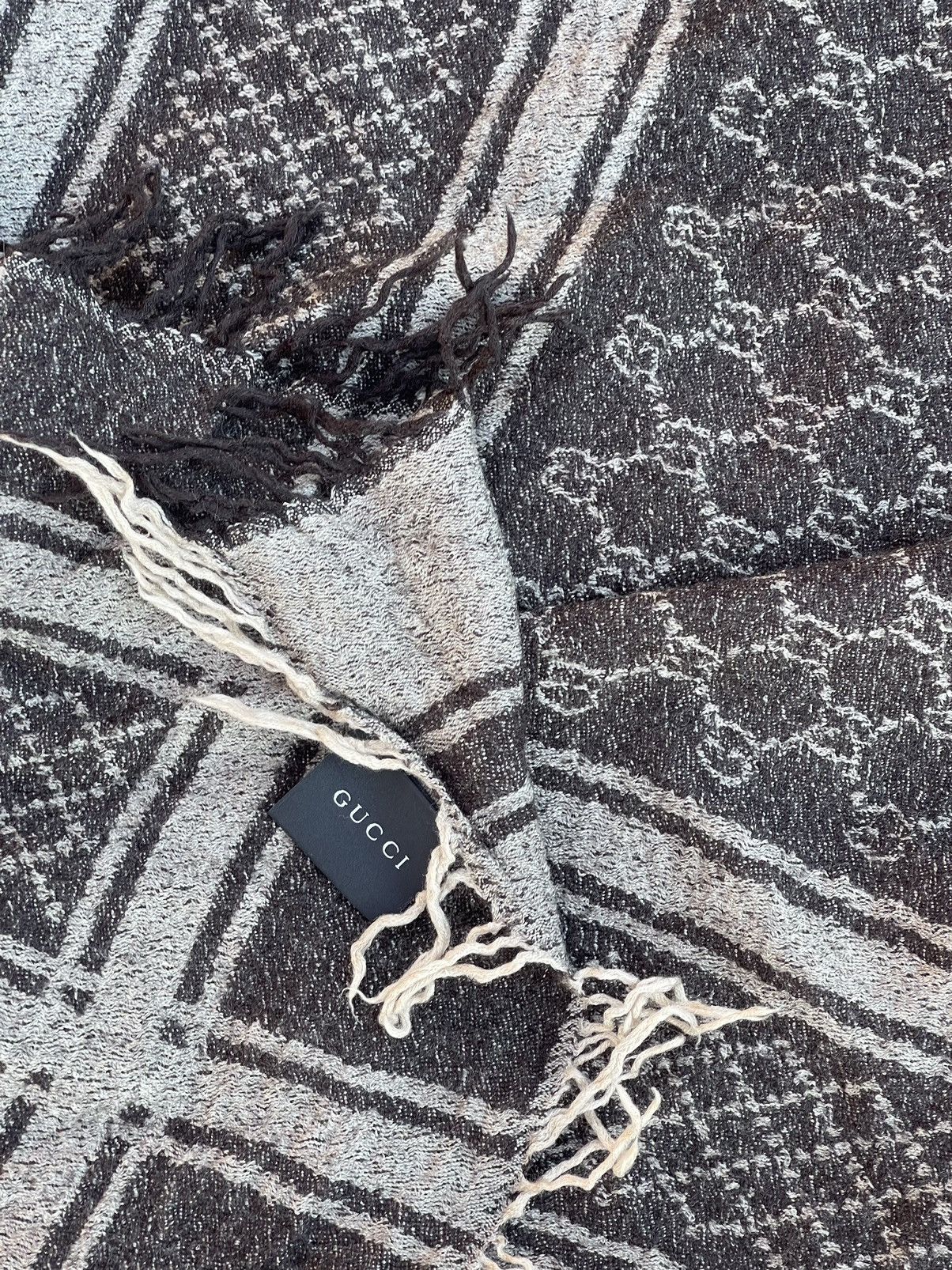 Gucci Gucci wool and Silk scarf gg monogram Size ONE SIZE - 14 Thumbnail