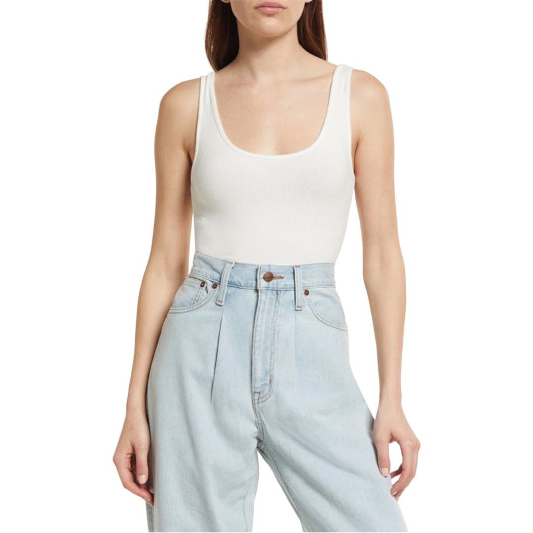 Madewell Madewell Tank Thong Bodysuit White Women's XXS NWT Size XXS / US 00 / IT 34 - 1 Thumbnail
