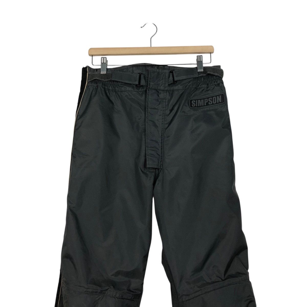 Japanese Brand Vintage Simpson Grey Nylon Moto Riding Pants Big Logo Size US 30 / EU 46 - 5 Thumbnail
