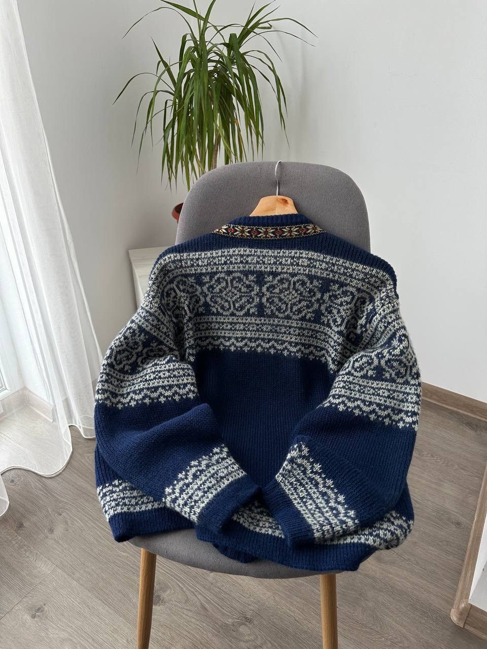 Vintage Vintage Nordsrikk Norway Wool Blue Cardigan Sweater Size US M / EU 48-50 / 2 - 11 Thumbnail