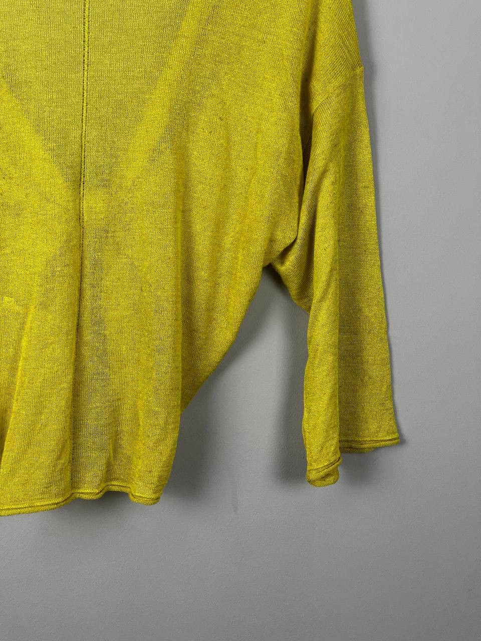 Japanese Brand Ozai N Ku Avant Garde Silk Yellow Blouse Sweater Size M / US 6-8 / IT 42-44 - 11 Thumbnail