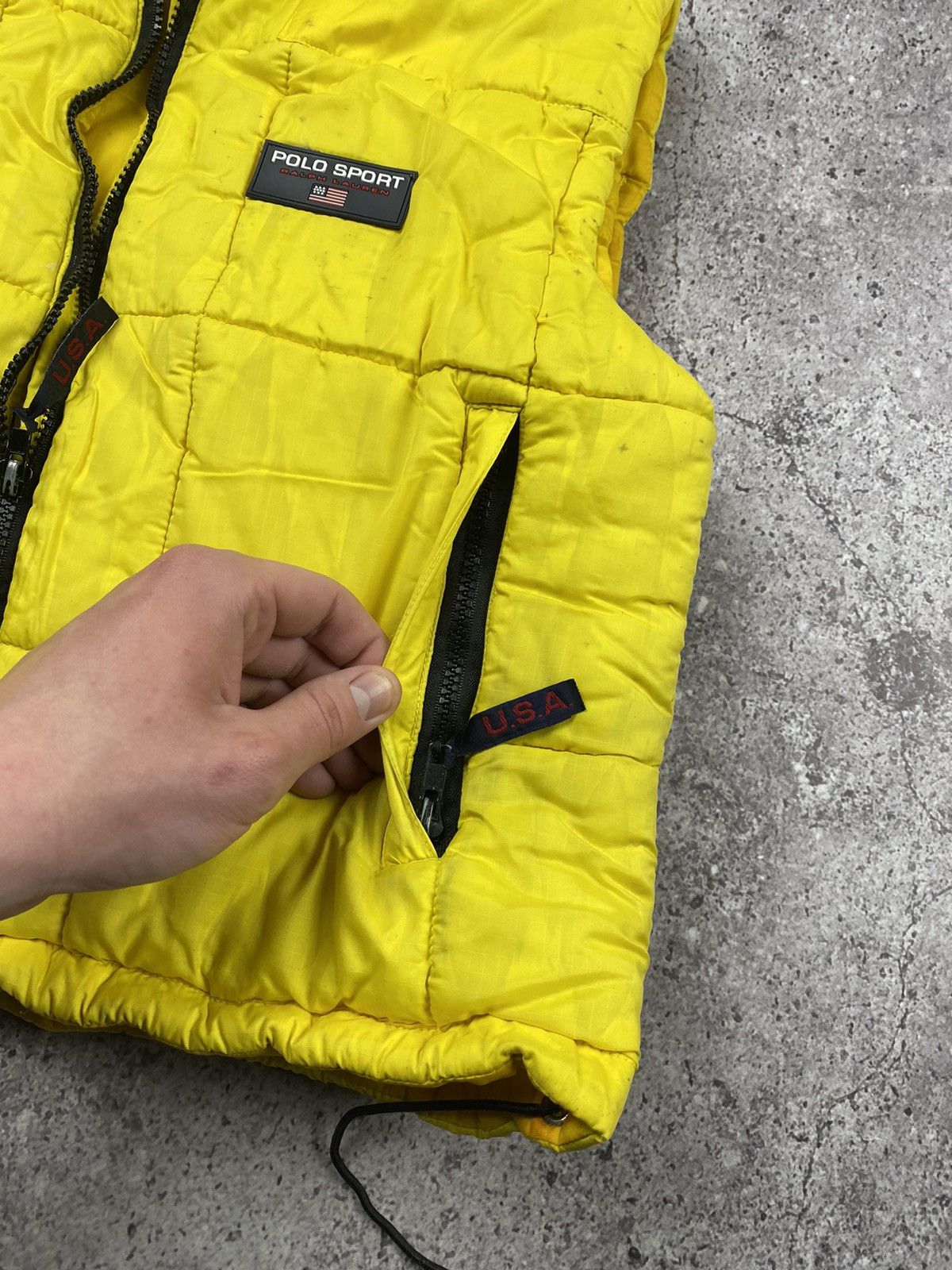 Japanese Brand × Polo Ralph Lauren × Vintage Vintage Polo Sport Down cropped Vest Puffer Size S / US 4 / IT 40 - 5 Thumbnail